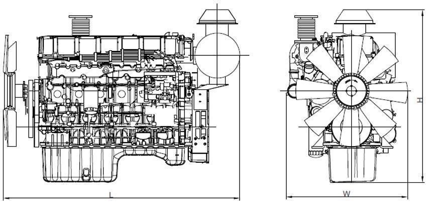 SC13G / SC15G Jeneratör Seti için Dizel Motor